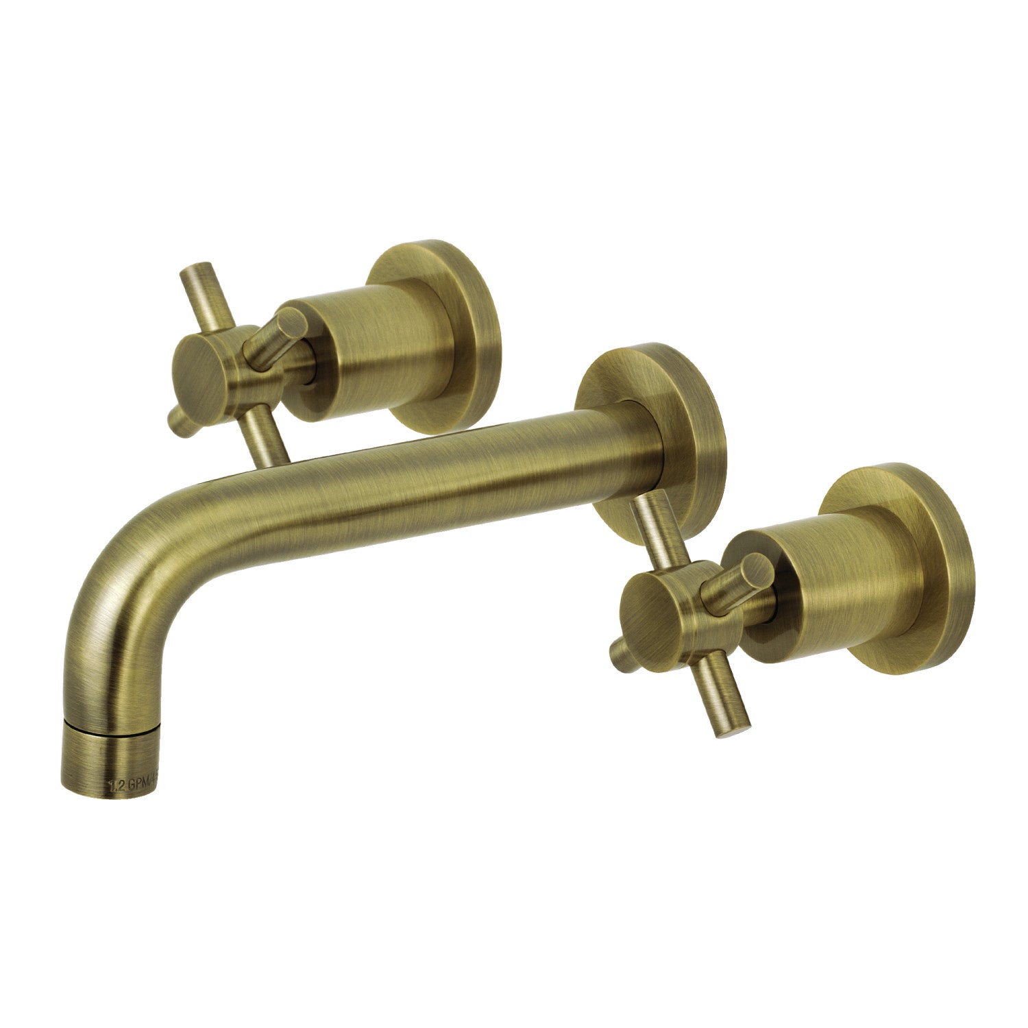 Kingston Sona KS8123DX - Concord Double-Handle 3-Hole Wall Mount Bathroom Faucet, Antique Brass — image 1